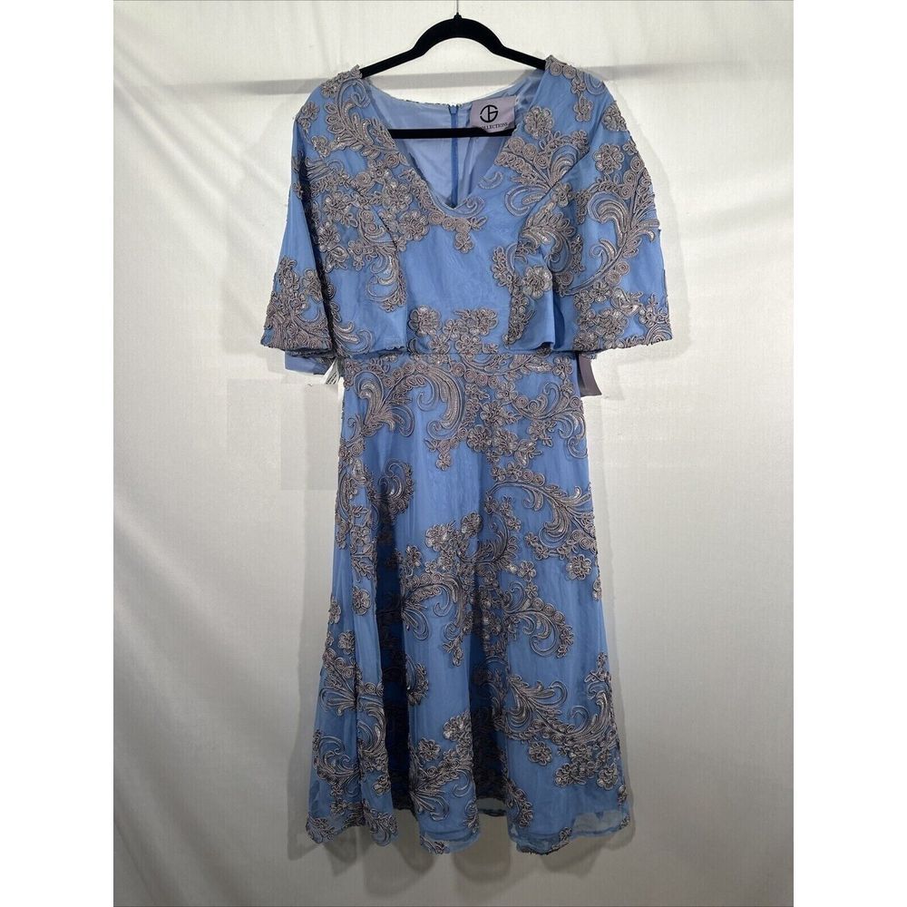 New Js Collections [ 4 ] Saige V Neck A Line Tea … - image 3